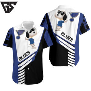 St. Louis Blues Snoopy Stride Hawaiian Shirt St. Louis Blues Snoopy Stride Hawaiian Shirt