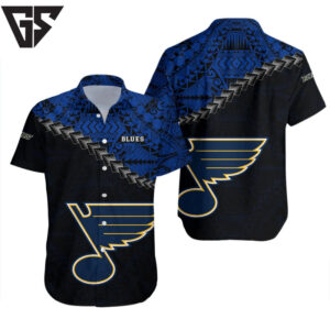 St. Louis Blues Tribal Night Hawaiian Shirt St. Louis Blues Tribal Night Hawaiian Shirt