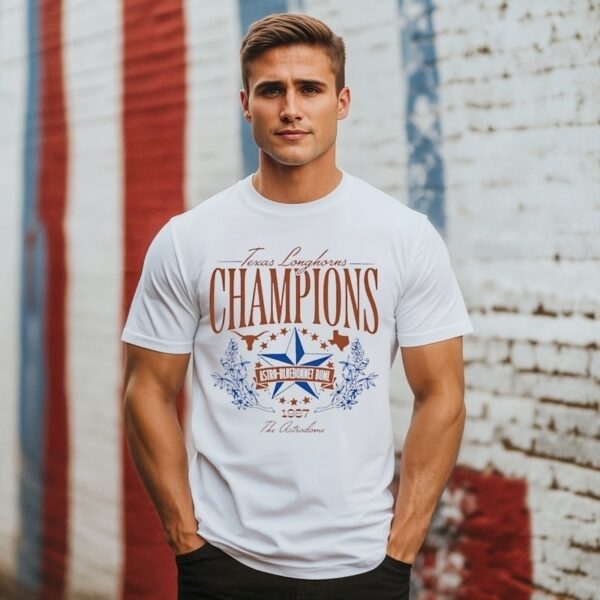 Texas 1987 Astro-Bluebonnet Bowl Champs Vintage T-Shirt