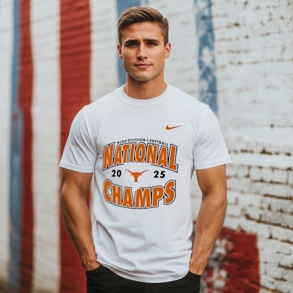 Texas Longhorns 2025 Ncaa Softball Women’S Cws Champions Home Plate T-Shirt