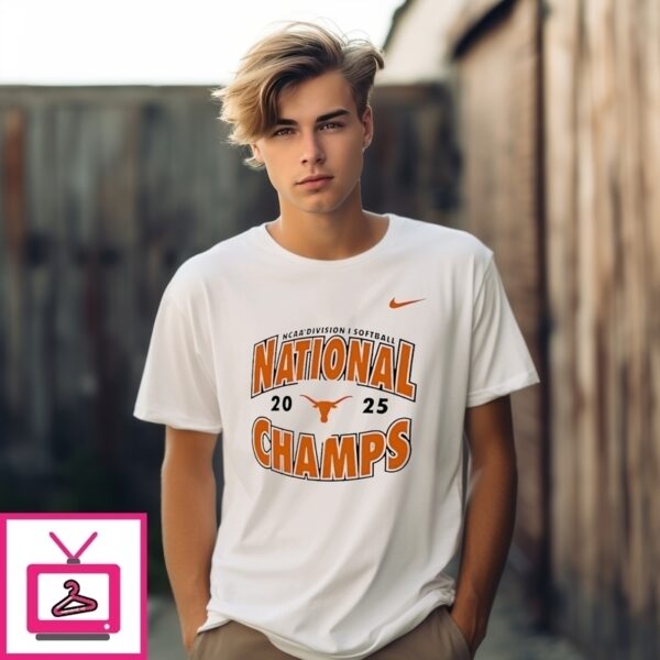 Texas Longhorns 2025 Ncaa Softball Women’S Cws Champions Home Plate T-Shirt