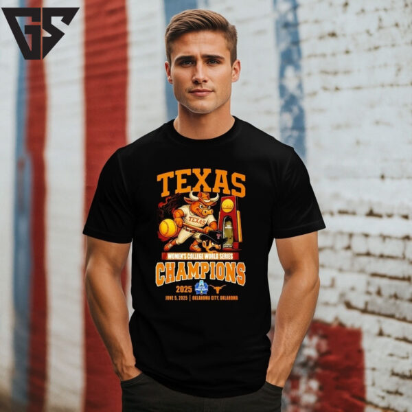 Texas Longhorns Women’S College 2025 World Series Champions Mascot T-Shirt