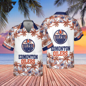 Tropical Breeze Edmonton Oilers Hawaiian Shirt Tropical Breeze Edmonton Oilers Hawaiian Shirt