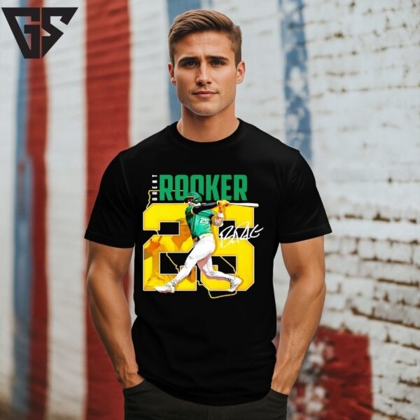 Brent Rooker Sacramento Baseball Player Collage Signature T-Shirt