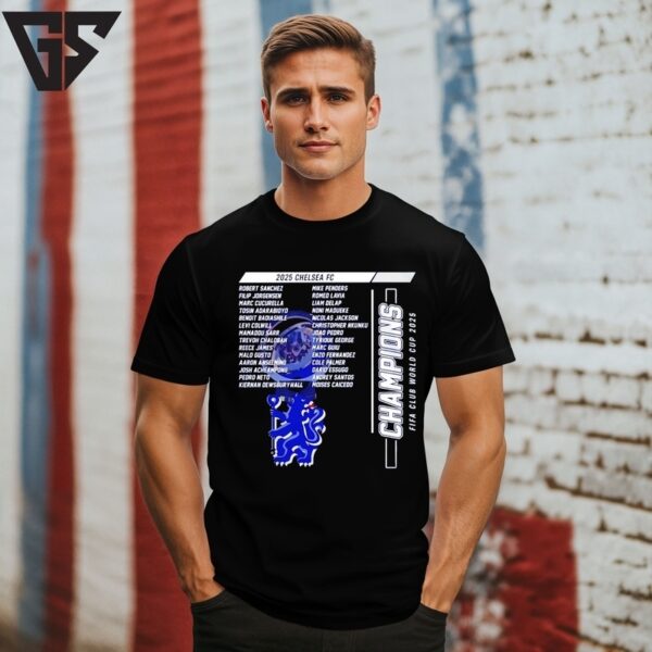 Chelsea Fc Fifa Club World Cup Champions 2025 Player Name T-Shirt