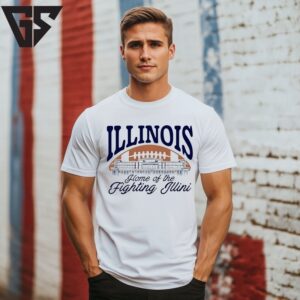 Illinois Football Memorial Stadium Home Of The Fighting Illini T-Shirt Illinois Football Memorial Stadium Home Of The Fighting Illini T-Shirt