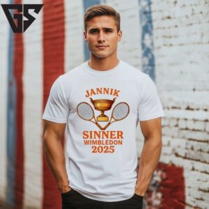 Jannik Sinner Claims Historic Wimbledon 2025 Victory T-Shirt