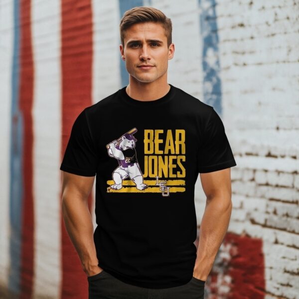 Lsu Baseball Jared Jones Bear T-Shirt
