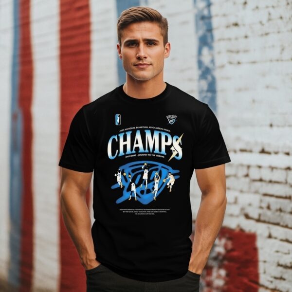 Okc Thunder 2025 Nba Finals Champs Offcourt Journey To The Throne T-Shirt