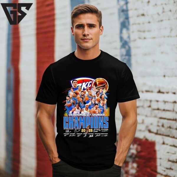 Oklahoma City Thunder 2025 Champions Signature T-Shirt