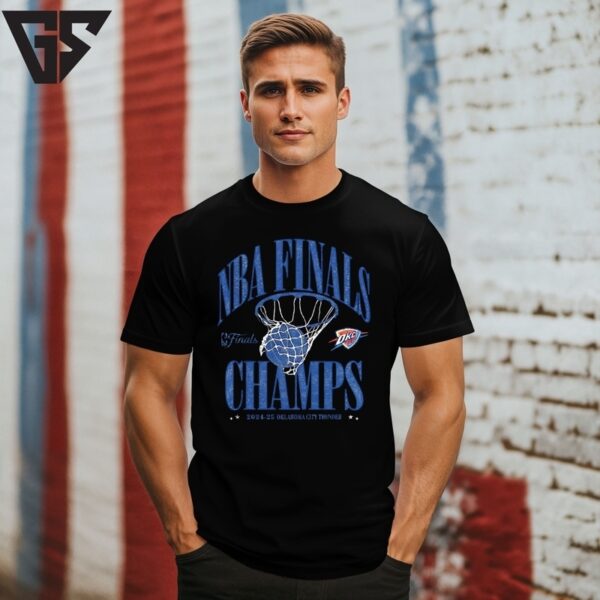 Oklahoma City Thunder 2025 Nba Finals Champions Fade Away Retro T-Shirt