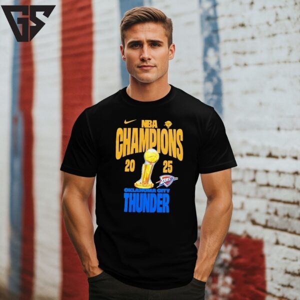 Oklahoma City Thunder 2025 Nba Finals Champions Locker Room Trophy T-Shirt