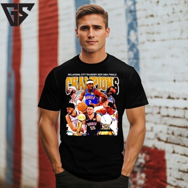 Oklahoma City Thunder ’25 Nba Finals Champions All Team Graphic T-Shirt