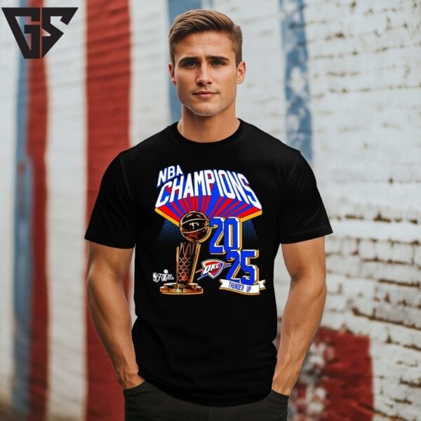 Oklahoma City Thunder ’25 Nba Finals Champions Battle Tested  T-Shirt