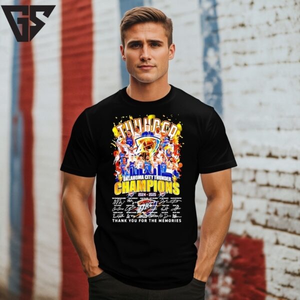 Oklahoma City Thunder Nba 2024 2025 Champions Signature T-Shirt