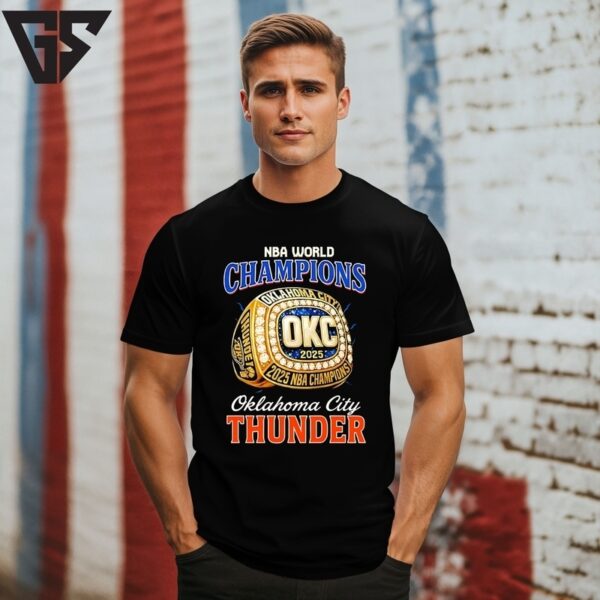 Oklahoma City Thunder Ring 2025 Nba Finals Champions T-Shirt