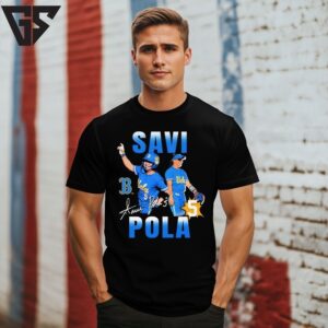 Savannah Pola Ucla Bruins Baseball Signature Graphic  T-Shirt Savannah Pola Ucla Bruins Baseball Signature Graphic  T-Shirt