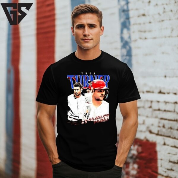 Trea Turner Philadelphia Baseball Signature Player Collage T-Shirt