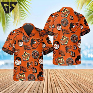 Baltimore Orioles Bold Icons Hawaiian Shirt Baltimore Orioles Bold Icons Hawaiian Shirt