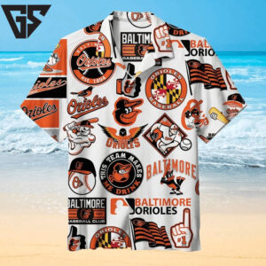 Baltimore Orioles Classic Collage Hawaiian Shirt Baltimore Orioles Classic Collage Hawaiian Shirt
