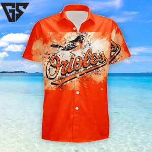 Baltimore Orioles Coastal Splash Hawaiian Shirt Baltimore Orioles Coastal Splash Hawaiian Shirt