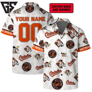 Baltimore Orioles Custom MVP Hawaiian Shirt Baltimore Orioles Custom MVP Hawaiian Shirt