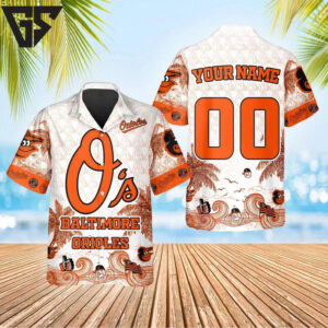 Baltimore Orioles Custom Palm Breeze Hawaiian Shirt Baltimore Orioles Custom Palm Breeze Hawaiian Shirt