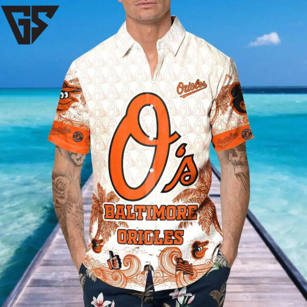 Baltimore Orioles Custom Palm Breeze Hawaiian Shirt
