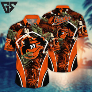 Baltimore Orioles Jungle Glow Hawaiian Shirt Baltimore Orioles Jungle Glow Hawaiian Shirt