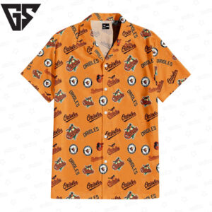 Baltimore Orioles Orange Feathers Hawaiian Shirt Baltimore Orioles Orange Feathers Hawaiian Shirt
