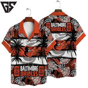 Baltimore Orioles Palm Sunset Hawaiian Shirt Baltimore Orioles Palm Sunset Hawaiian Shirt