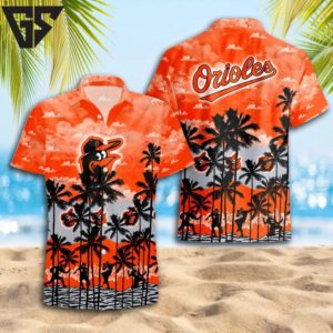 Baltimore Orioles Sunset Swing Hawaiian Shirt Baltimore Orioles Sunset Swing Hawaiian Shirt
