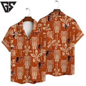 Baltimore Orioles Tiki Islander Hawaiian Shirt Baltimore Orioles Tiki Islander Hawaiian Shirt