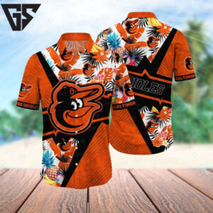 Baltimore Orioles Tropical Blaze Hawaiian Shirt Baltimore Orioles Tropical Blaze Hawaiian Shirt