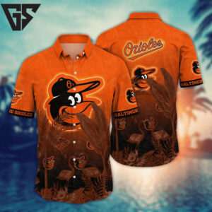 Baltimore Orioles Tropical Flamingo Hawaiian Shirt Baltimore Orioles Tropical Flamingo Hawaiian Shirt