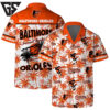 Baltimore Orioles Tropical Palms Hawaiian Shirt