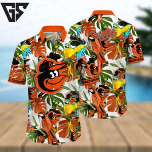 Baltimore Orioles Tropical Parrot Hawaiian Shirt Baltimore Orioles Tropical Parrot Hawaiian Shirt