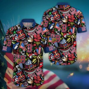 Boston Red Sox Tiki Island Vibe Hawaiian Shirt Boston Red Sox Tiki Island Vibe Hawaiian Shirt