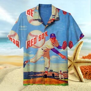 Boston Red Sox Vintage Pitcher’s Hawaiian Shirt Boston Red Sox Vintage Pitcher’s Hawaiian Shirt