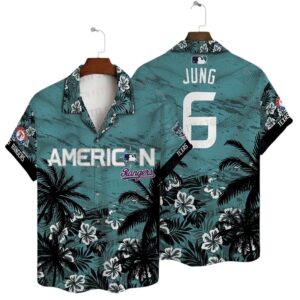 Josh Jung Texas Rangers Hawaiian Shirt Josh Jung Texas Rangers Hawaiian Shirt