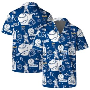 Kansas City Royals Baseball Icons Hawaiian Shirt Kansas City Royals Baseball Icons Hawaiian Shirt