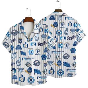 Kansas City Royals Classic Baseball Icons Hawaiian Shirt Kansas City Royals Classic Baseball Icons Hawaiian Shirt