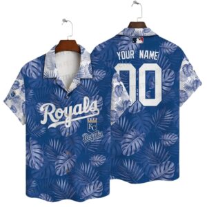 Kansas City Royals Custom Name Tropical Hawaiian Shirt Kansas City Royals Custom Name Tropical Hawaiian Shirt