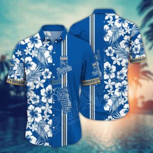 Kansas City Royals Floral Waves Hawaiian Shirt Kansas City Royals Floral Waves Hawaiian Shirt