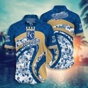 Kansas City Royals Palm Wave Hawaiian Shirt Kansas City Royals Palm Wave Hawaiian Shirt
