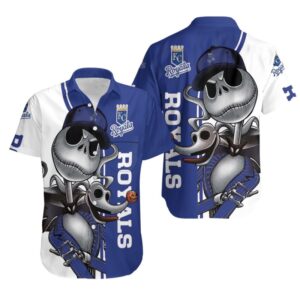 Kansas City Royals Skeleton Baseball Hawaiian Shirt Kansas City Royals Skeleton Baseball Hawaiian Shirt