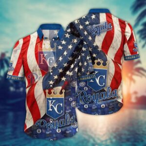 Kansas City Royals Stars & Stripes Hawaiian Shirt Kansas City Royals Stars & Stripes Hawaiian Shirt