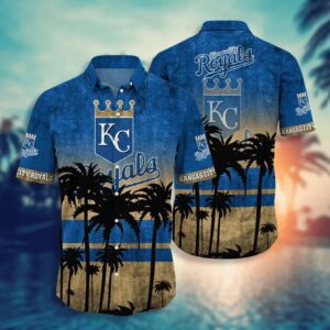 Kansas City Royals Sunset Palms Hawaiian Shirt Kansas City Royals Sunset Palms Hawaiian Shirt