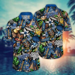 Kansas City Royals Tiki Paradise Hawaiian Shirt Kansas City Royals Tiki Paradise Hawaiian Shirt