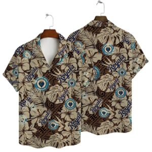 Kansas City Royals Tropical Hearts Hawaiian Shirt Kansas City Royals Tropical Hearts Hawaiian Shirt